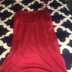 Red string dress